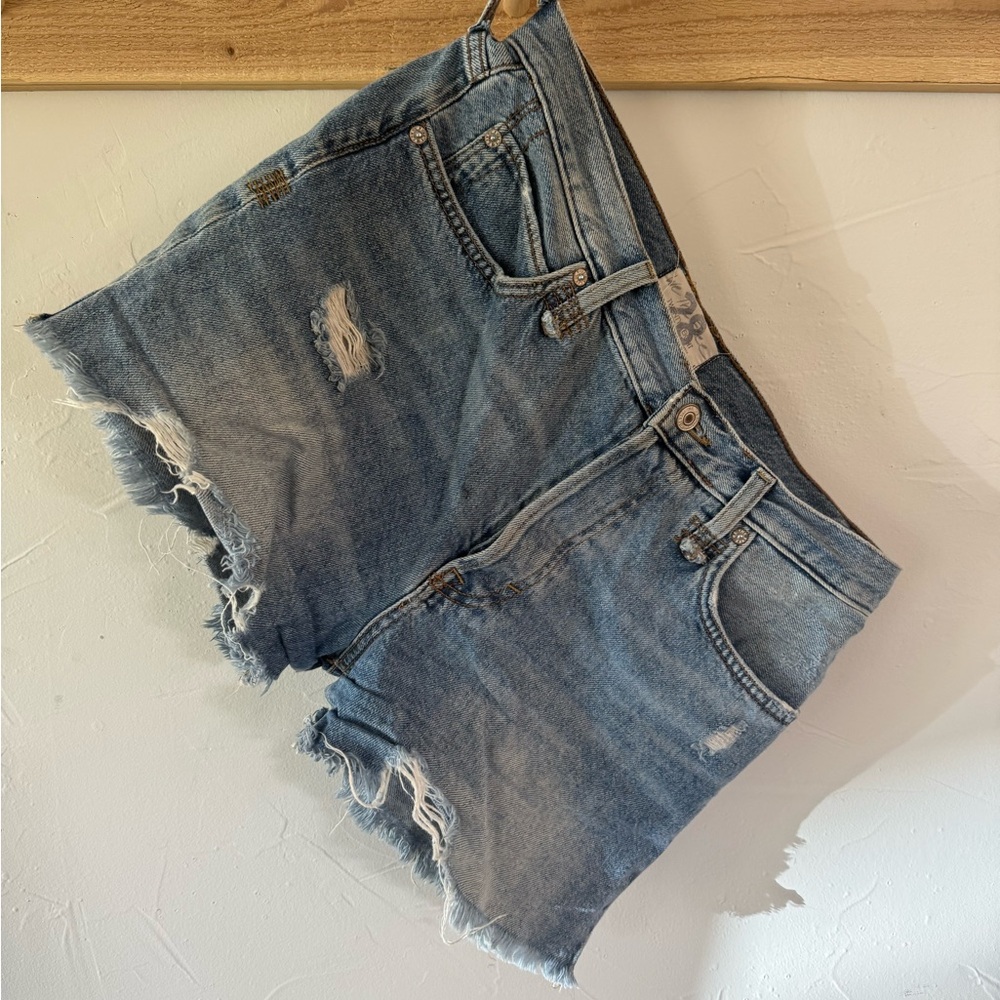 We The Free Jean Shorts with Distressed Hem